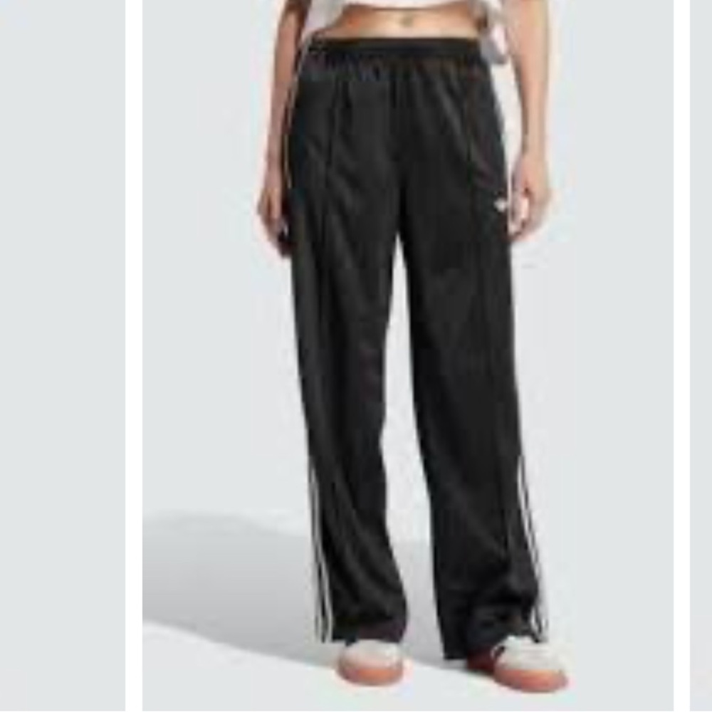 Adidas Basketball Black Athletic Pants with White Accents